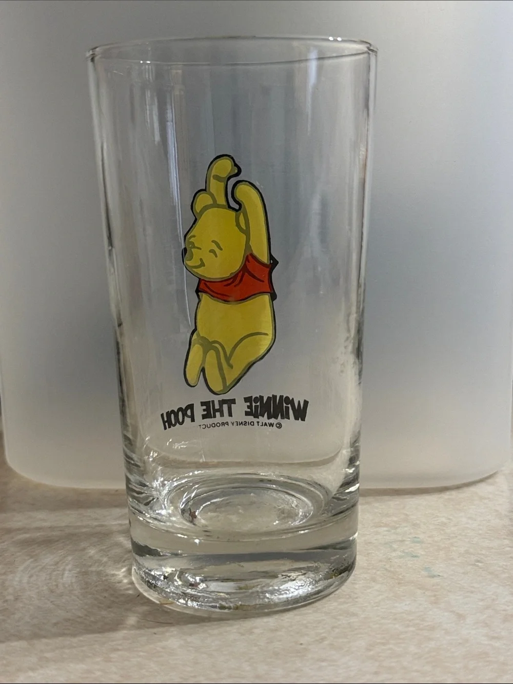 Winnie the Pooh Character Glass - Yellow & Red